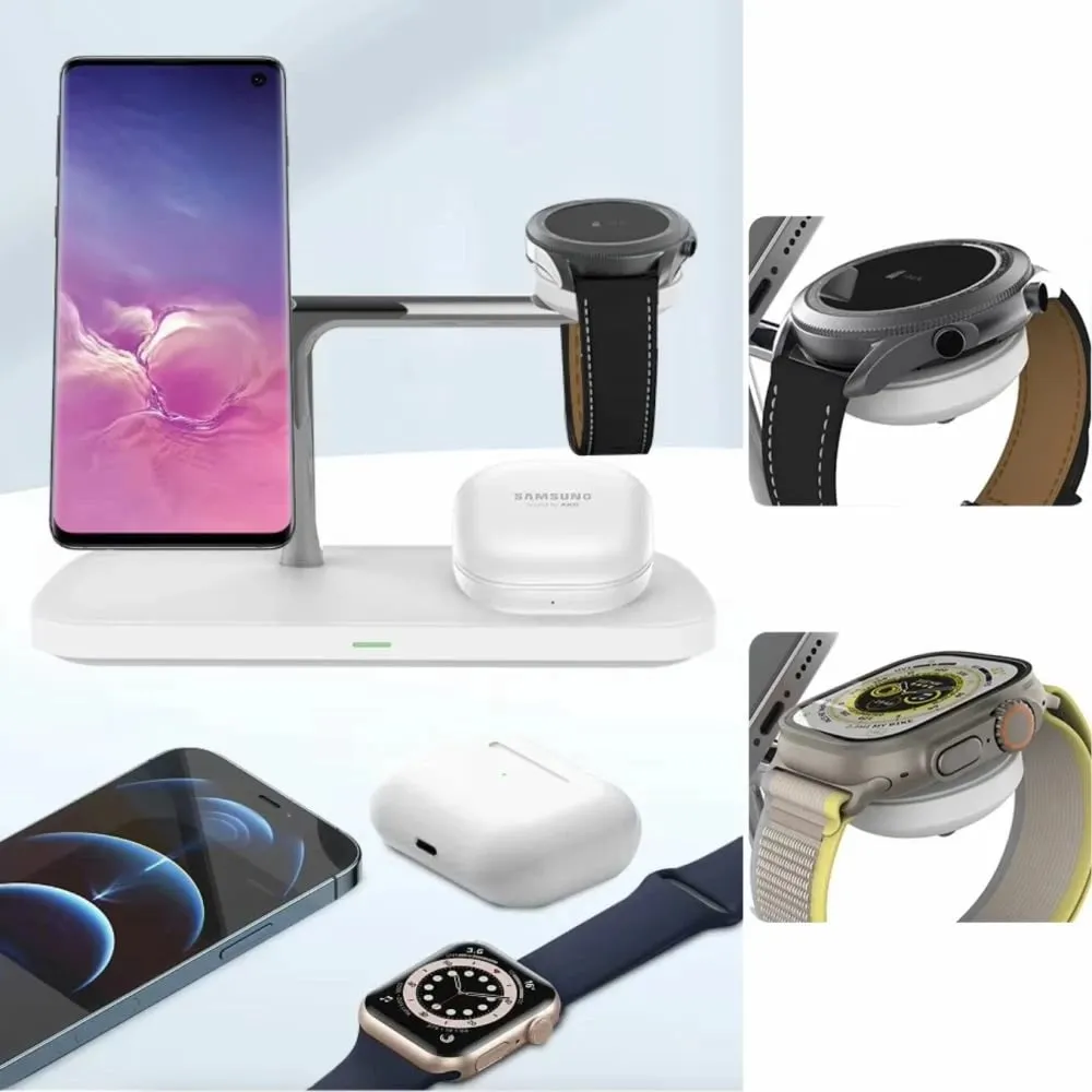 Karikues wireless 3-në-1 Tech-Protect QI15W-A45 me MagSafe, për Apple, Bardhë - 6