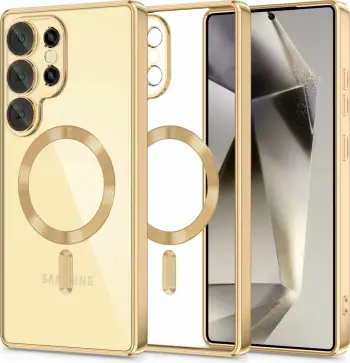 Mbështjellës Tech-Protect MagFlex për Samsung Galaxy S25 Ultra, MagSafe, Transparent Gold