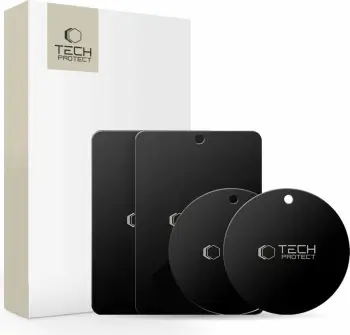 Pllaka magnetike për telefon Tech-Protect MetalPlate, set 4 copë, të zeza