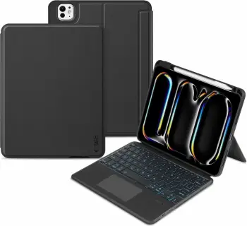 Mbështjellës me tastierë Tech-Protect SC Mag Pen për iPad Pro 11" (5th gen, 2024), i zi, me vend për stilolaps