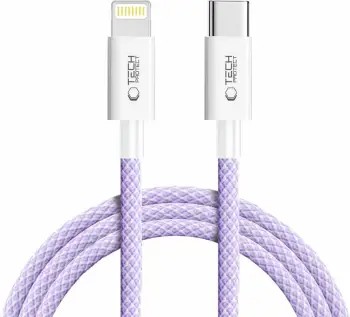 Kabllo karikimi Tech-Protect Ultraboost Lite, USB-C në Lightning, 2m, Violet