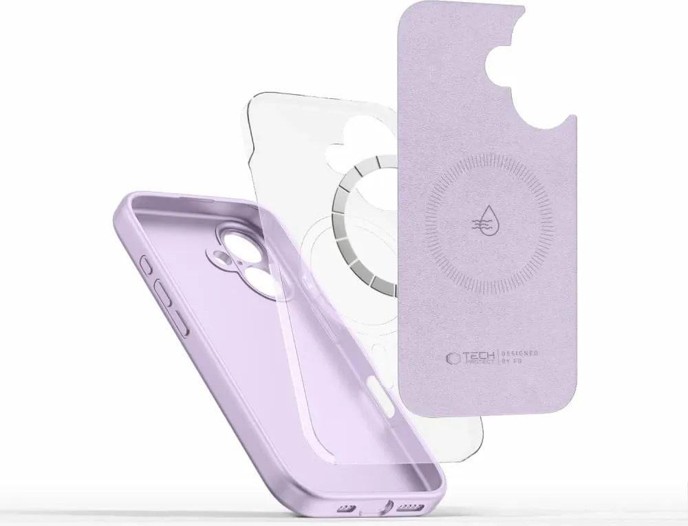 Mbështjellës Tech-Protect Silicone Pure MagSafe për iPhone 16, Violet - 3