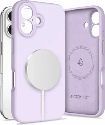 Mbështjellës Tech-Protect Silicone Pure MagSafe për iPhone 16, Violet