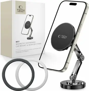 Mbajtës magnetik për telefon Tech-Protect N57, MagSafe, i zi