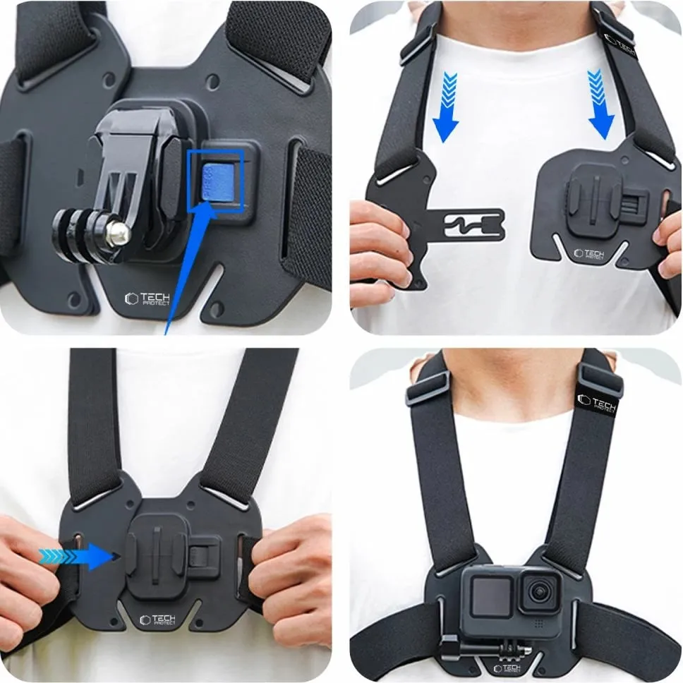 Mbajtëse kraharori Tech-Protect GA100 për GoPro/DJI, e zezë - 4
