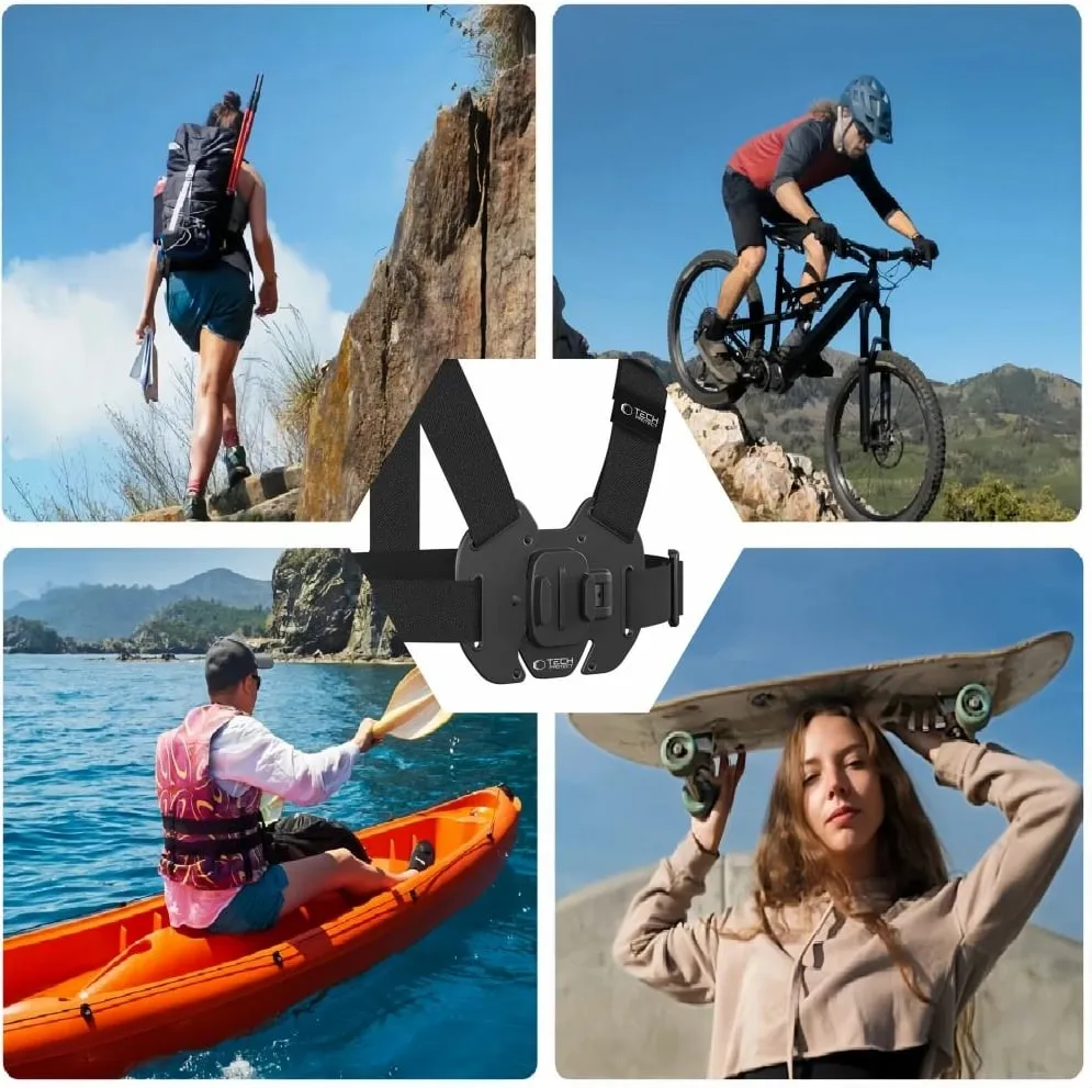 Mbajtëse kraharori Tech-Protect GA100 për GoPro/DJI, e zezë - 7