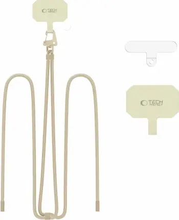 Rrip crossbody për celular Tech-Protect C5S, me adapter, Bezhe