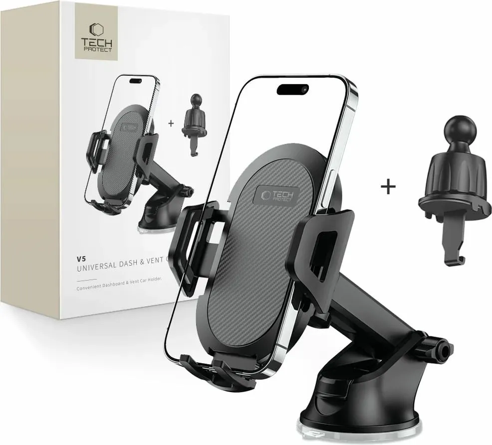Mbështjellës veture Tech-Protect V5 për celular, universal, i zi - 1