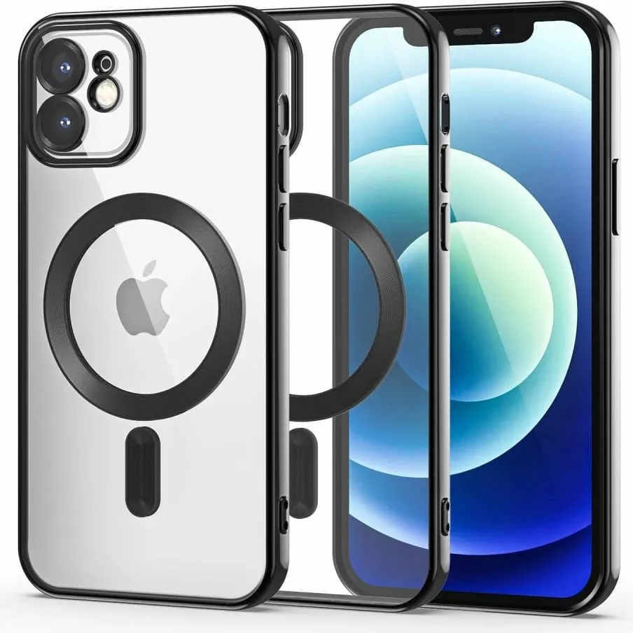 Mbështjellës Tech-Protect MagShine Line MagSafe për iPhone 12, i zi - 1