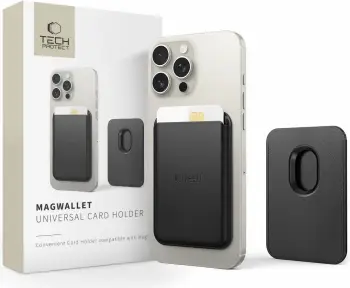 Mbështjellës kartelash Tech-Protect MagWallet me MagSafe, i zi