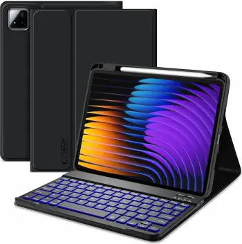 Mbështjellës me tastierë Bluetooth Tech-Protect SC Pen për Xiaomi Pad 7 / 7 Pro, i zi