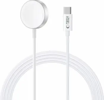 Karikues wireless Tech-Protect UltraBoost për Apple Watch, USB-C, 1.2m, Bardhë