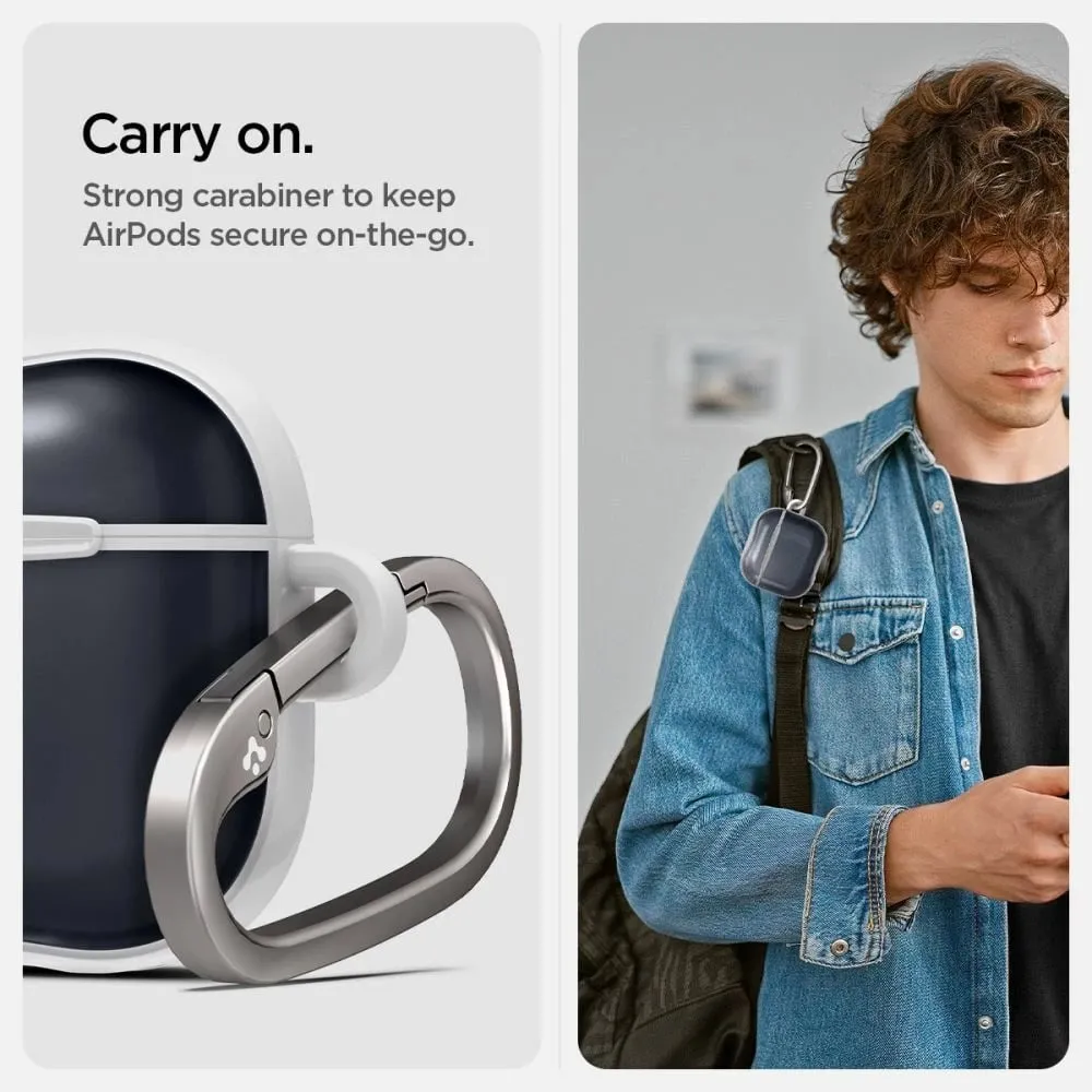 Mbulesë Spigen Classic C1 për AirPods 4, polikarbonat, ngjyrë grafit - 12