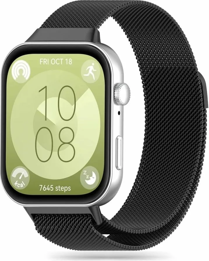 Rrip për smartwatch Tech-Protect MilaneseBand për Huawei Watch Fit 3, Inoks, Zi - 1