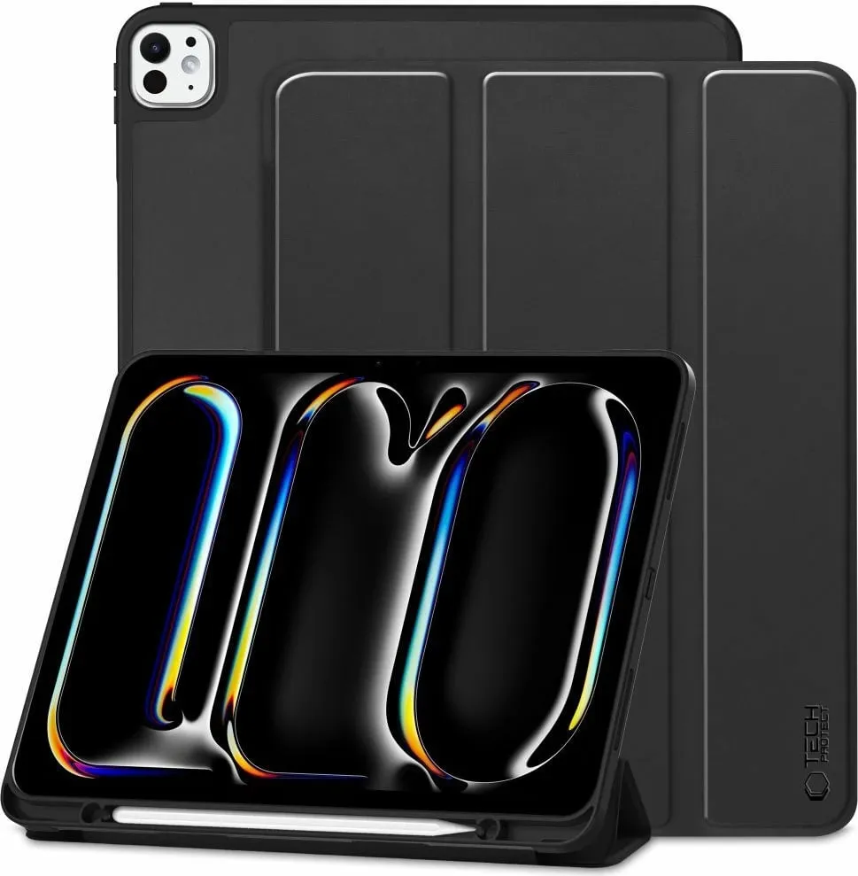 Mbështjellës Tech-Protect SC Pen për iPad Pro 11" 2024, Silikon, i zi - 1
