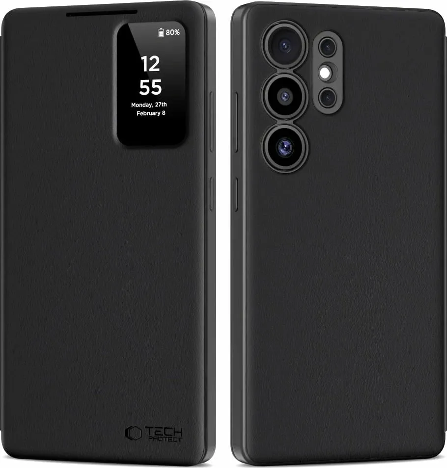 Mbështjellës Tech-Protect Smart Wallet për Samsung Galaxy S25 Ultra, Matte Black - 1