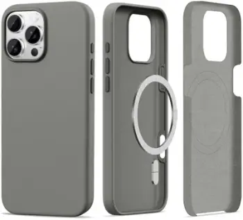 Mbështjellës Tech-Protect Silicone MagSafe për iPhone 16 Pro, Gri