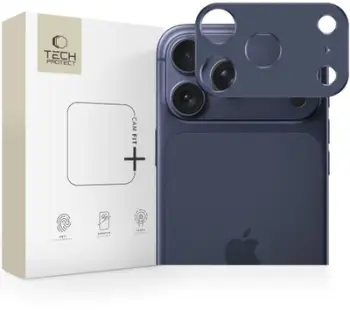 Mbrojtëse kamere Tech-Protect Camalloy Fit+, për iPhone 17 Pro, aliazh alumini, blu e errët