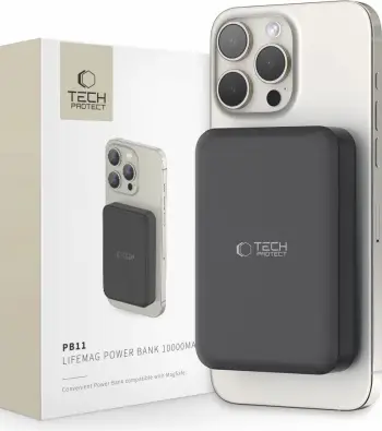 Powerbank Tech-Protect PB11 LifeMag, 10000mAh, MagSafe 15W, i zi