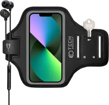 Armband sportiv për telefon Tech-Protect M2, universal, i zi