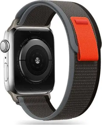 Rrip najloni për Apple Watch Tech-Protect, 42/44/45/49 mm, Zi & Portokalli