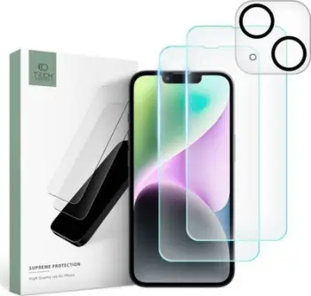 Xham mbrojtës Tech-Protect Supreme Set për iPhone 14, xham i temperuar, transparnet