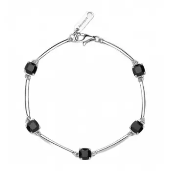 Byzylyk për femra Brosway Fancy Mystery Black FMB04, i argjendtë/i zi