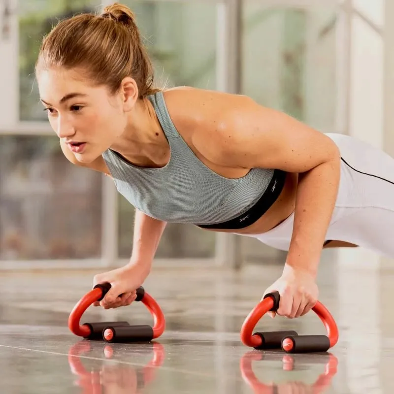 Doreza për Push-up Reebok, të zeza me të kuqe - 5