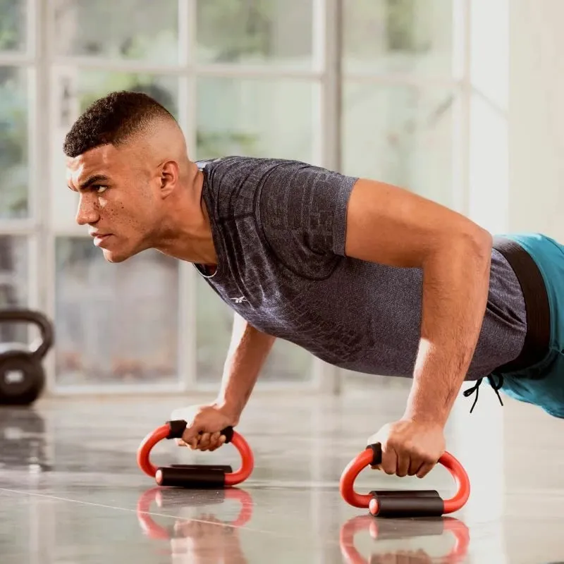 Doreza për Push-up Reebok, të zeza me të kuqe - 6