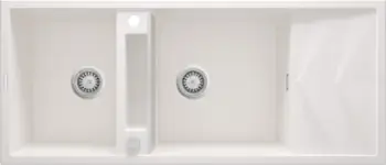 Lavaman kuzhine Deante Magnetic, granit, 2 kuba me pikatore, gri