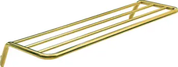 Rafte muri Deante Silia Ribbed Shelf, bronz, ngjyrë ari