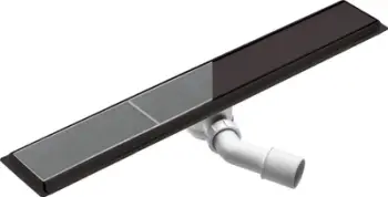 Kanal kullimi linear Deante KOS N07D, 70 cm, me grilë të kthyeshme, i zi mat