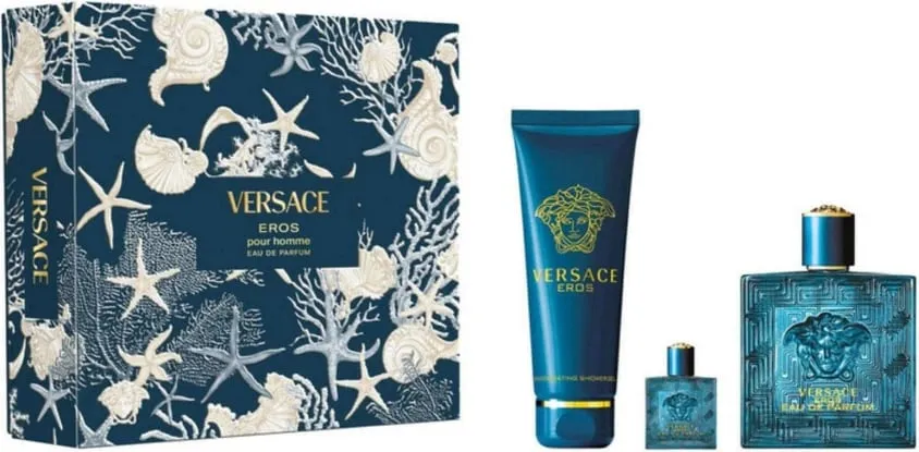 Set Versace Eros Parfum, 100 ml + Xhel për dush, 150ml + Parfum, 10 ml - 1