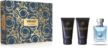 Set Eau de Toilette për meshkuj Versace Pour Homme 50ml + balsam pas rrojes 50ml + xhel dushi 50ml