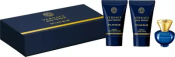 Set Versace Pour Femme Dylan Blue Eau de Parfum, 5ml + xhel dushi, 25ml + losion, 25ml