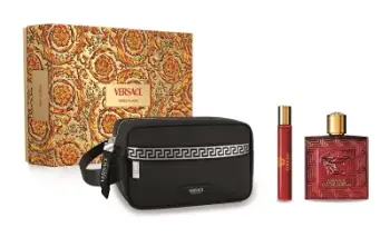 Set për meshkuj Versace Eros Flame, EDP 100 ml + EDP 10 ml + çantë kozmetike