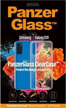 Xham mbrojtës për celular PanzerGlass ClearCase për Samsung Galaxy S20, transparente - 1