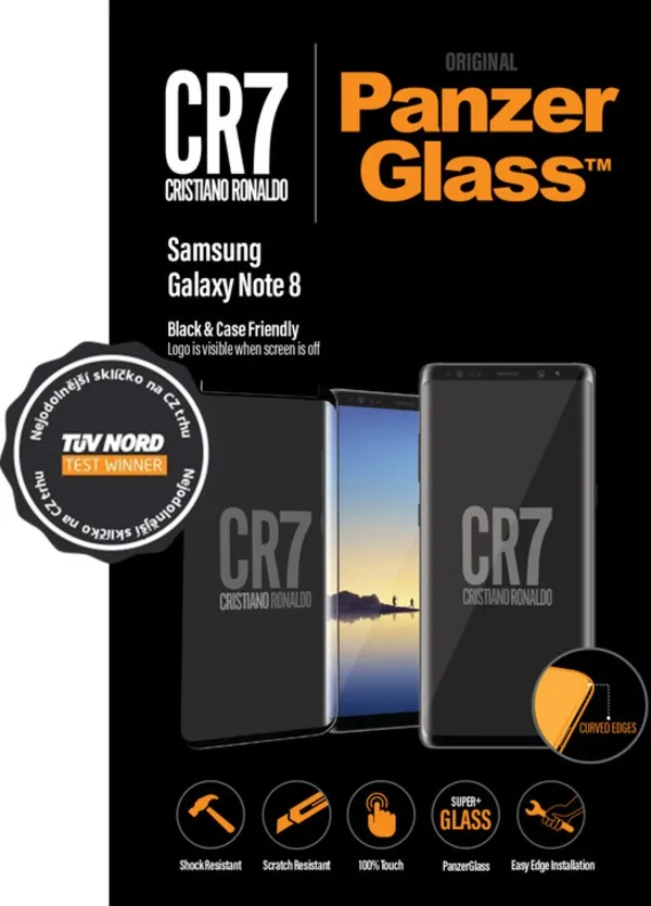 Xham mbrojtës PanzerGlass për Samsung Galaxy Note 8, e zezë - 2