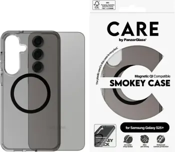 Mbështjellës PanzerGlass CARE Flagship Urban Combat, për Samsung Galaxy S25+, i tejdukshëm, i zi