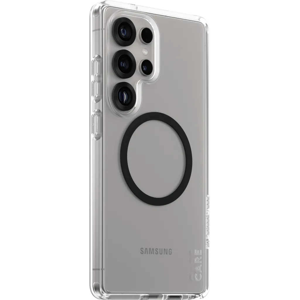 Mbështjellës PanzerGlass CARE Flagship Case, Galaxy S25 Ultra, transparent/zi - 1