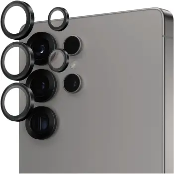 Mbrojtës xhami për lente PanzerGlass Hoops për Samsung Galaxy S25 Ultra, Zi