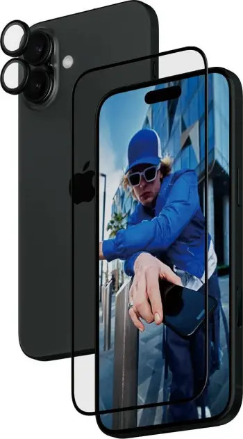 Mbrojtës ekrani PanzerGlass për iPhone 16 Plus, transparent