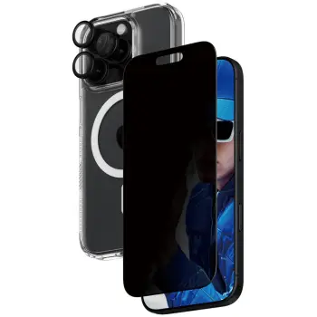 Mbrojtës ekrani PanzerGlass për iPhone 16 Pro, 3-në-1, privatësi, transparent