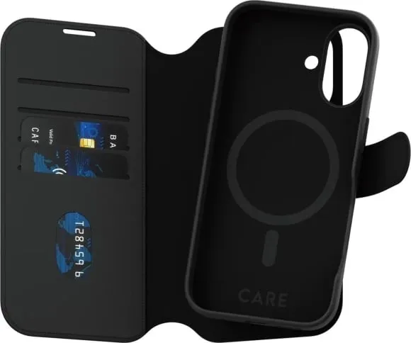 Mbështjellës PanzerGlass CARE Tango 2in1 Wallet MagSafe për iPhone 16 Plus, Zi - 2
