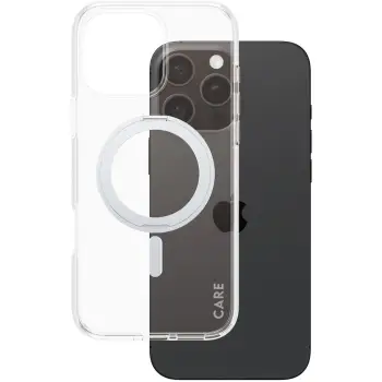 Mbështjellës PanzerGlass CARE Feature me Kickstand MagSAFE për iPhone 16 Pro Max, transparent