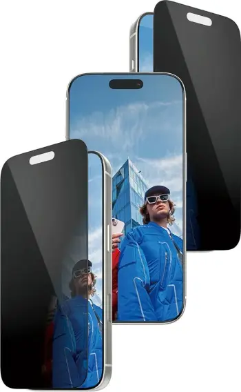 Mbrojtëse ekrani PanzerGlass Privacy, për iPhone 17 Pro, Ultra Wide Fit, me kornizë të zezë