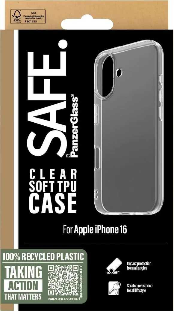 Mbështjellës PanzerGlass për iPhone 16, transparent - 3