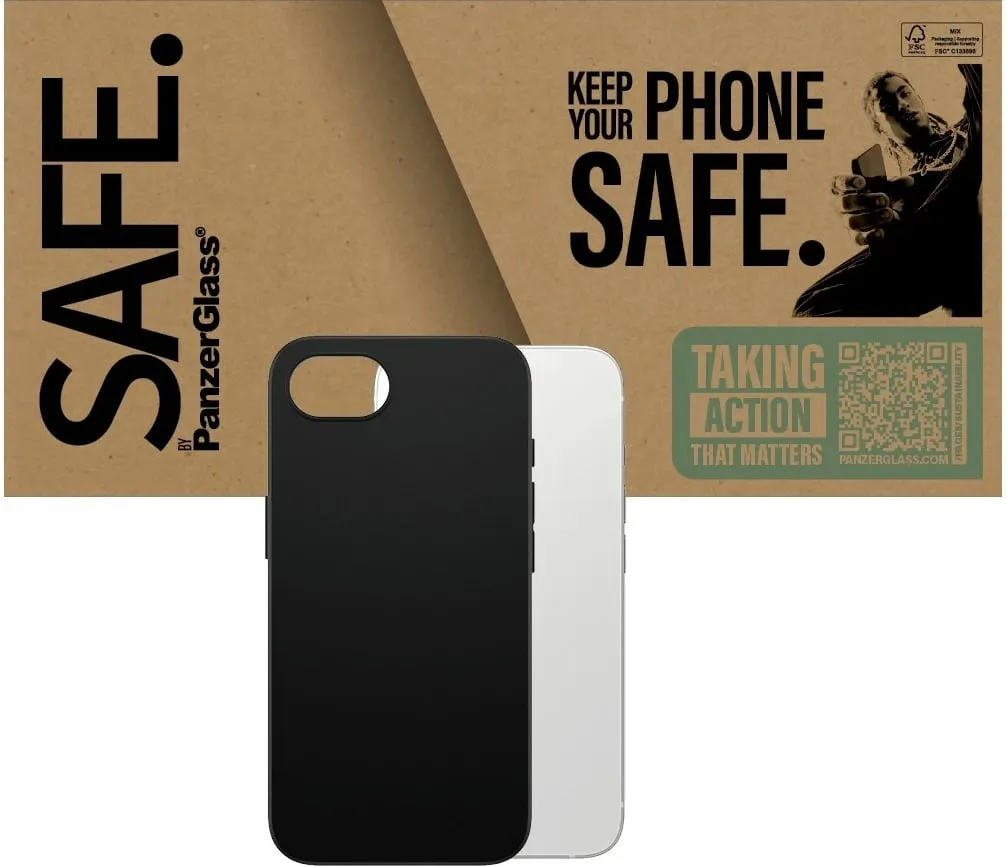 Mbështjellës PanzerGlass për iPhone 16e, TPU, i zi - 2