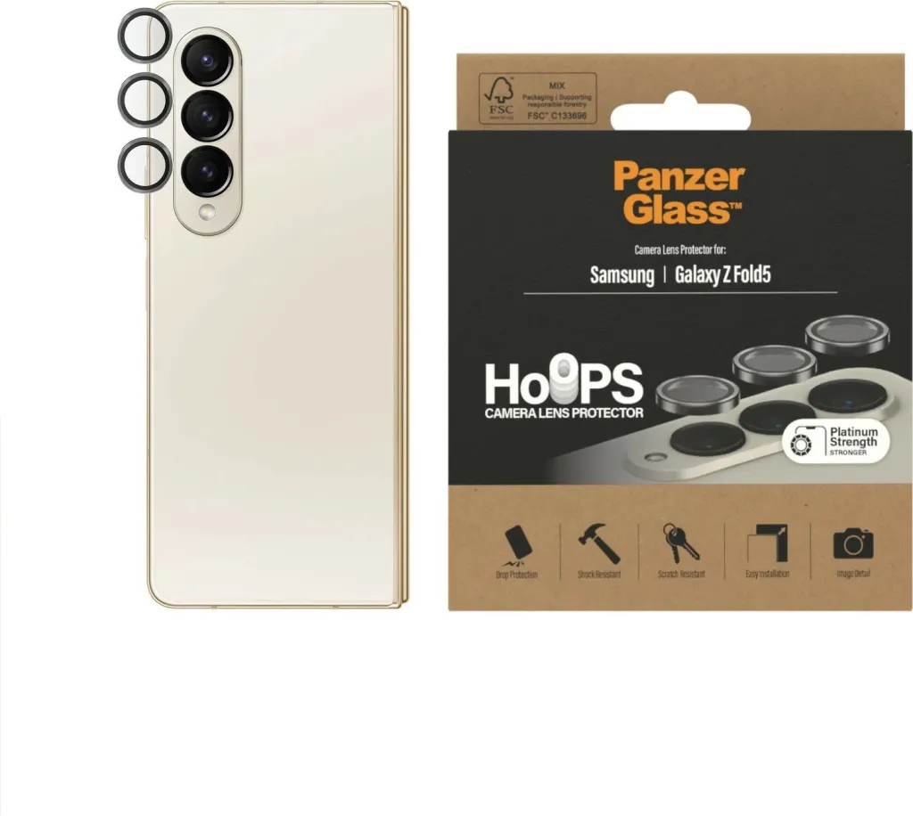 Mbrojtës lentash PanzerGlass Hoops për Galaxy Z Fold 5, i zi - 3