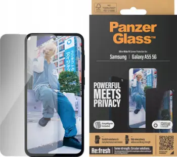 Mbrojtës ekrani PanzerGlass Ultra-Wide Fit Privacy me pozicionues, për Samsung Galaxy A55 5G